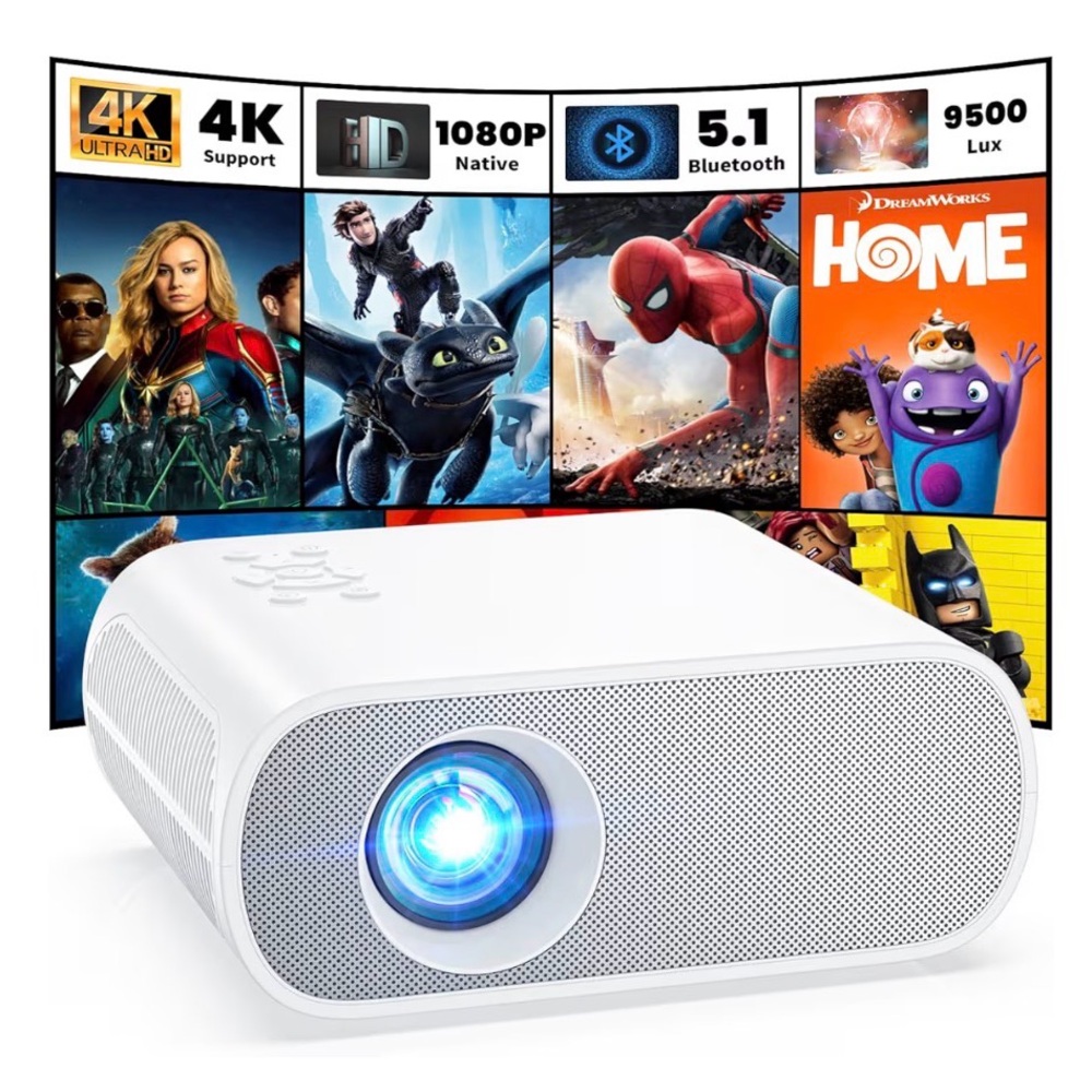 Portable LED Projector - Black - Picture 4 of 5